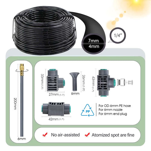 Dual Zone Independent Smart LCD Display Garden Watering Timer Atomization Spray Kit Mist Cooling System Irrigation Controller