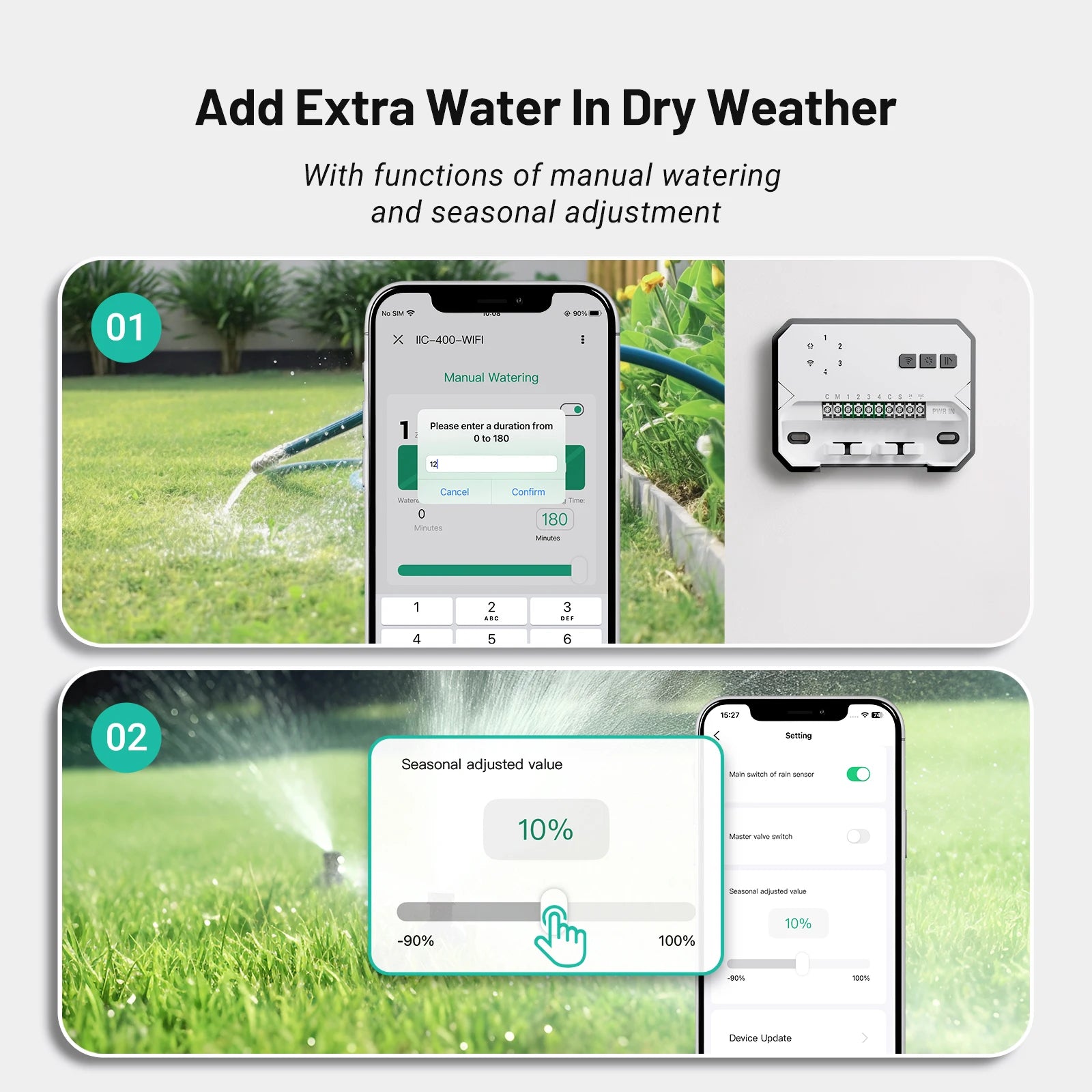 INKBIRD 4/6/8 Zones Wifi Smart Irrigation Controller Automatic Manual Watering APP Controll Wireless Sprinkler Controller EUPlug